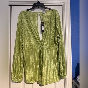 Fashion Nova Lime Green Elegant Shorts jumpsuit size L
